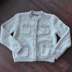 Maje Sparkly Sequin cardigan sweater S